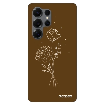 Szilikon tok erre a típusra Samsung Galaxy S25 Ultra 5G - Brown flowers