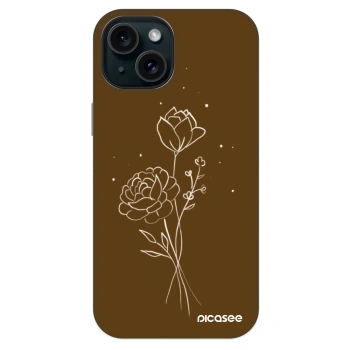 Szilikon tok erre a típusra Apple iPhone 13 - Brown flowers