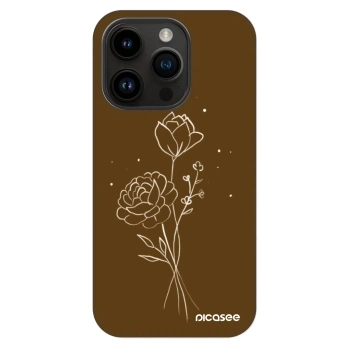 Szilikon tok erre a típusra Apple iPhone 14 Pro - Brown flowers