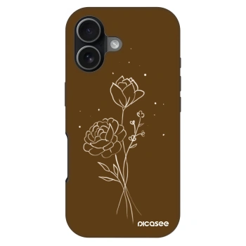 Szilikon tok erre a típusra Apple iPhone 17 - Brown flowers