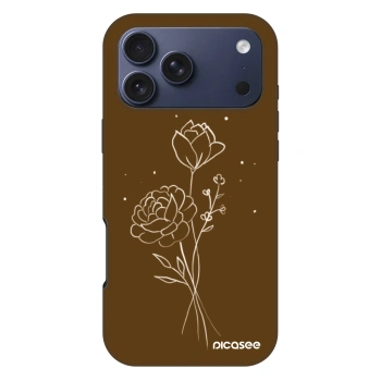 Szilikon tok erre a típusra Apple iPhone 17 Pro Max - Brown flowers