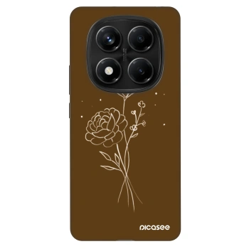 Szilikon tok erre a típusra Xiaomi Redmi Note 14 Pro 4G - Brown flowers