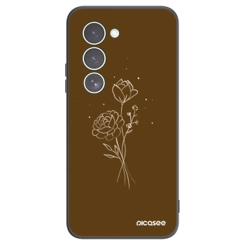 Picasee fekete szilikon tok az alábbi mobiltelefonokra Xiaomi Redmi 15 5G - Brown flowers