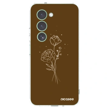 Picasee átlátszó szilikon tok az alábbi mobiltelefonokra Xiaomi Redmi 15 5G - Brown flowers