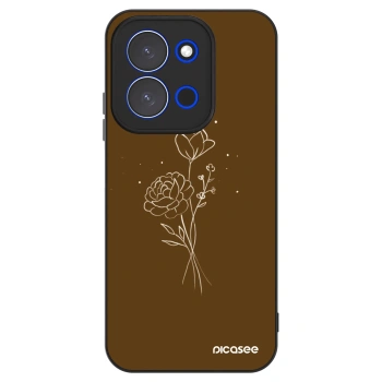 Szilikon tok erre a típusra Xiaomi Redmi 15C 4G - Brown flowers