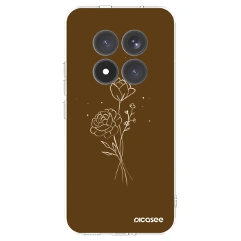 Picasee átlátszó szilikon tok az alábbi mobiltelefonokra Xiaomi Redmi Note 15 Pro+ - Brown flowers