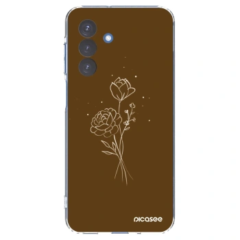 Picasee átlátszó szilikon tok az alábbi mobiltelefonokra Samsung Galaxy A17 5G - Brown flowers