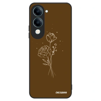 Szilikon tok erre a típusra Vivo Y29s 5G - Brown flowers