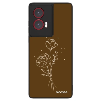 Szilikon tok erre a típusra Motorola Edge 50 Fusion - Brown flowers