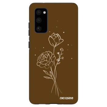 Szilikon tok erre a típusra Samsung Galaxy S20 FE - Brown flowers