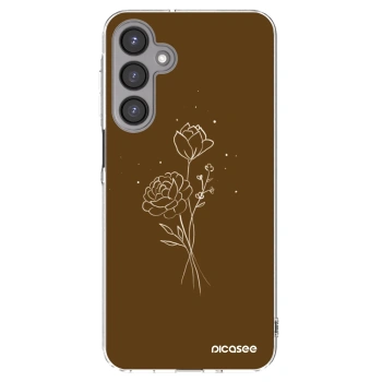 Picasee átlátszó szilikon tok az alábbi mobiltelefonokra Samsung Galaxy A16 4G - Brown flowers