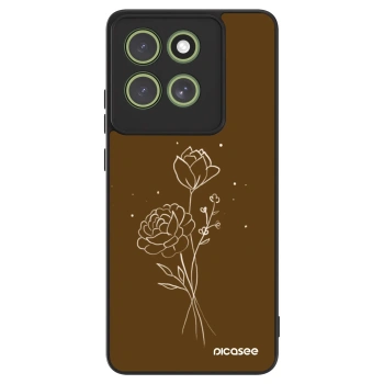 Szilikon tok erre a típusra Motorola Moto G86 Power 5G - Brown flowers