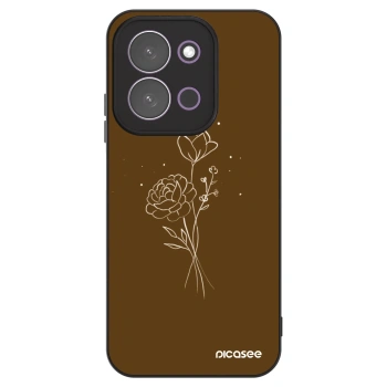 Szilikon tok erre a típusra Xiaomi Redmi 15C 5G - Brown flowers
