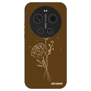 Szilikon tok erre a típusra Xiaomi 17 Ultra - Brown flowers
