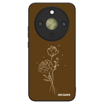 Szilikon tok erre a típusra Honor Magic8 Lite 5G - Brown flowers