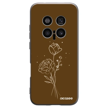 Picasee fekete szilikon tok az alábbi mobiltelefonokra Honor Magic8 Pro 5G - Brown flowers