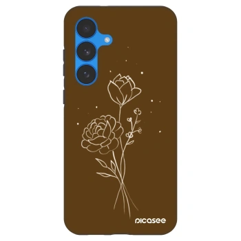 Picasee Fashion Case Samsung Galaxy S25 FE 5G - Brown flowers