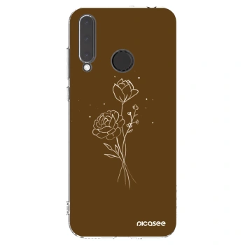 Picasee átlátszó szilikon tok az alábbi mobiltelefonokra Honor 20 Lite - Brown flowers
