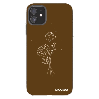 Picasee átlátszó szilikon tok az alábbi mobiltelefonokra Apple iPhone 11 - Brown flowers