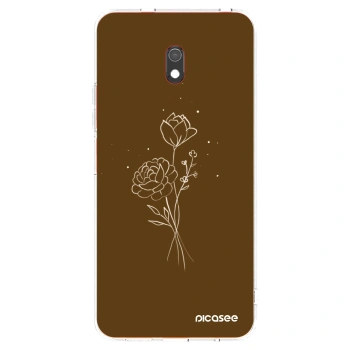 Tok az alábbi mobiltelefonokra Xiaomi Redmi 8A - Brown flowers