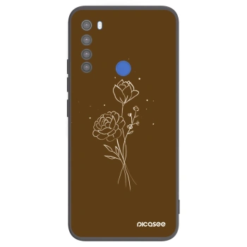 Tok az alábbi mobiltelefonokra Xiaomi Redmi Note 8T - Brown flowers