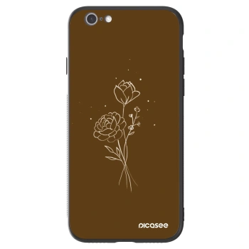 Szilikon tok erre a típusra Apple iPhone 6/6S - Brown flowers