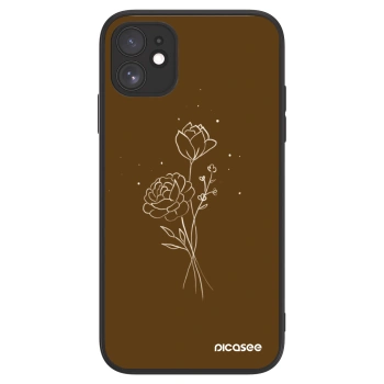 Picasee ULTIMATE CASE Apple iPhone 11 - készülékre - Brown flowers