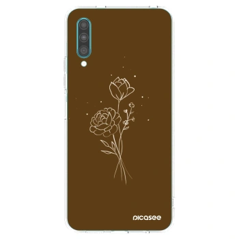 Picasee átlátszó szilikon tok az alábbi mobiltelefonokra Samsung Galaxy A30s A307F - Brown flowers