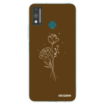 Tok az alábbi mobiltelefonokra Honor 9X Lite - Brown flowers