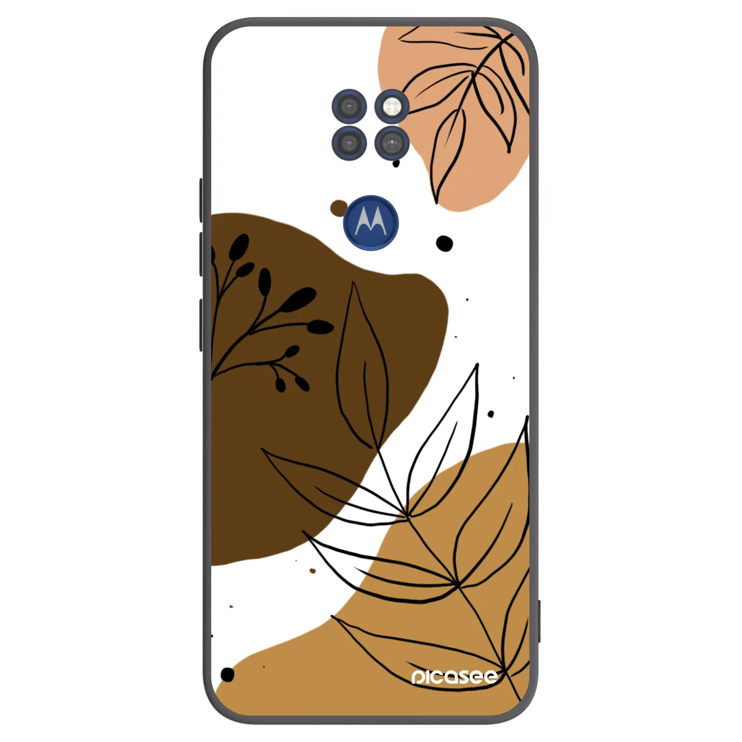 Picasee fekete szilikon tok az alábbi mobiltelefonokra Motorola Moto G9 Play - Boho style