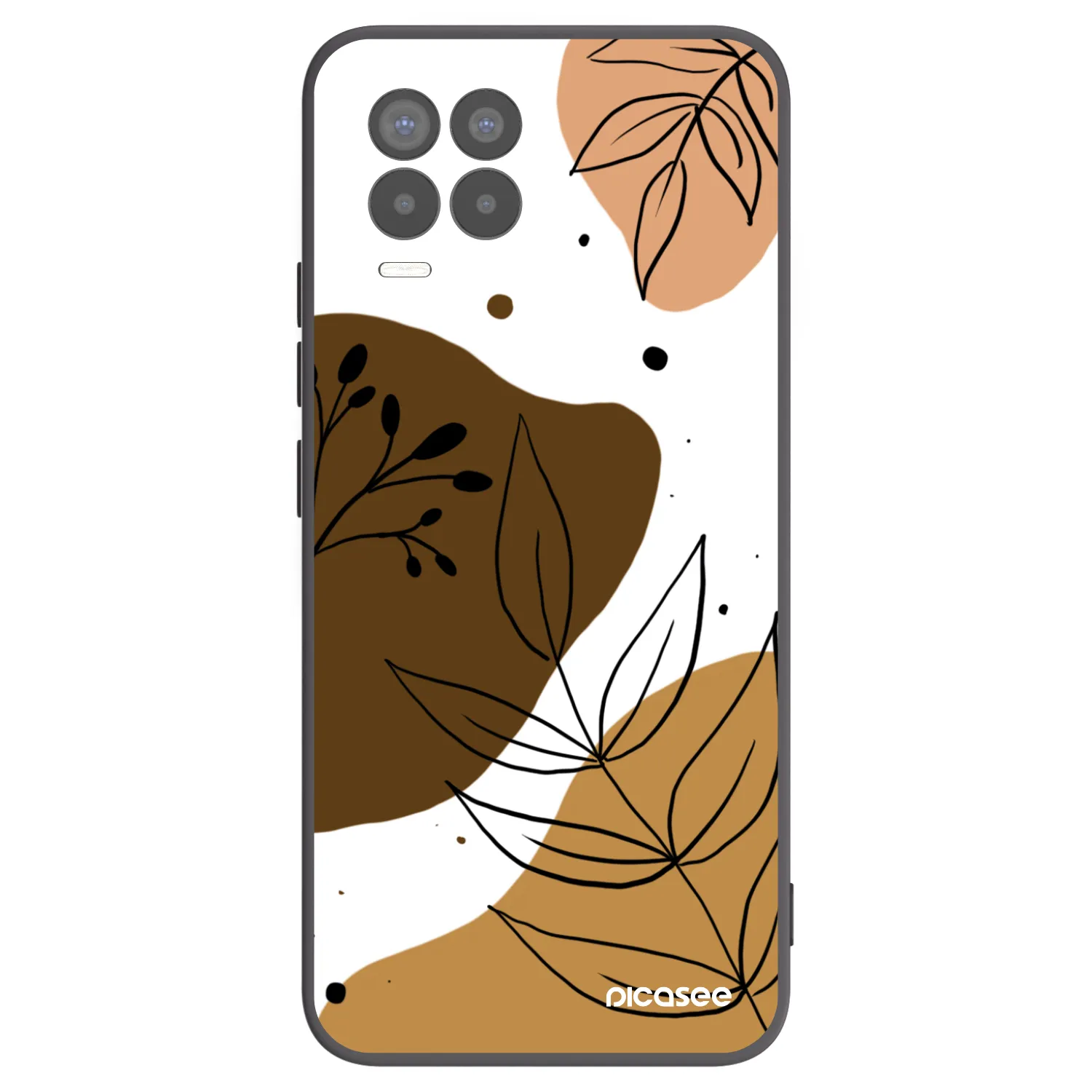 Picasee fekete szilikon tok az alábbi mobiltelefonokra Realme 8 Pro - Boho style