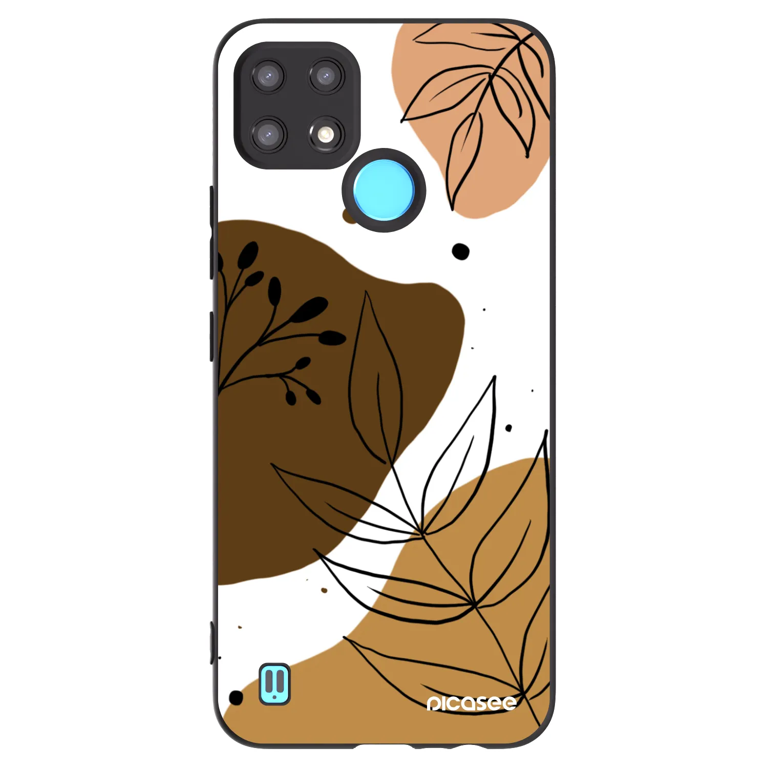 Picasee fekete szilikon tok az alábbi mobiltelefonokra Realme C21 - Boho style