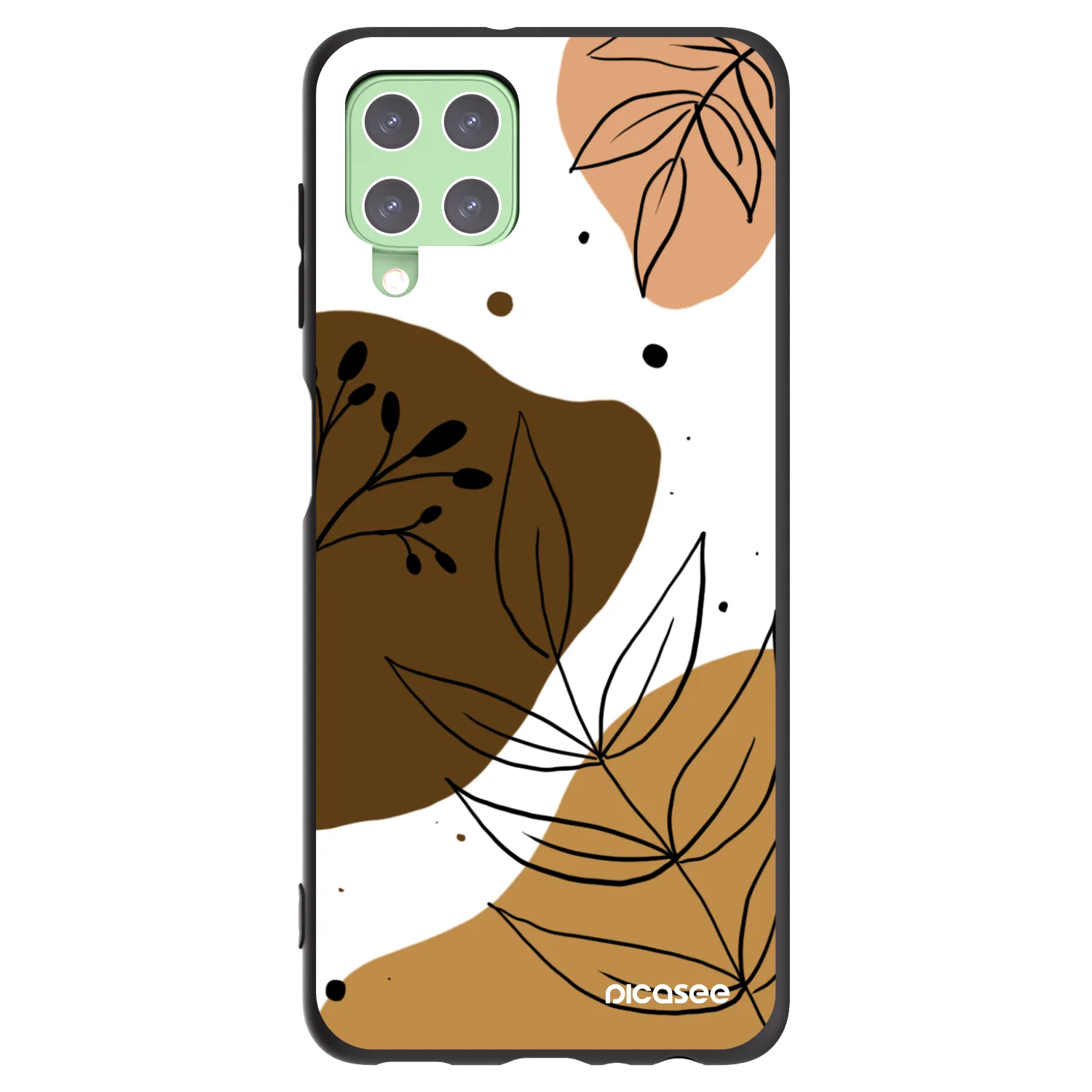Picasee fekete szilikon tok az alábbi mobiltelefonokra Samsung Galaxy A22 A225F 4G - Boho style