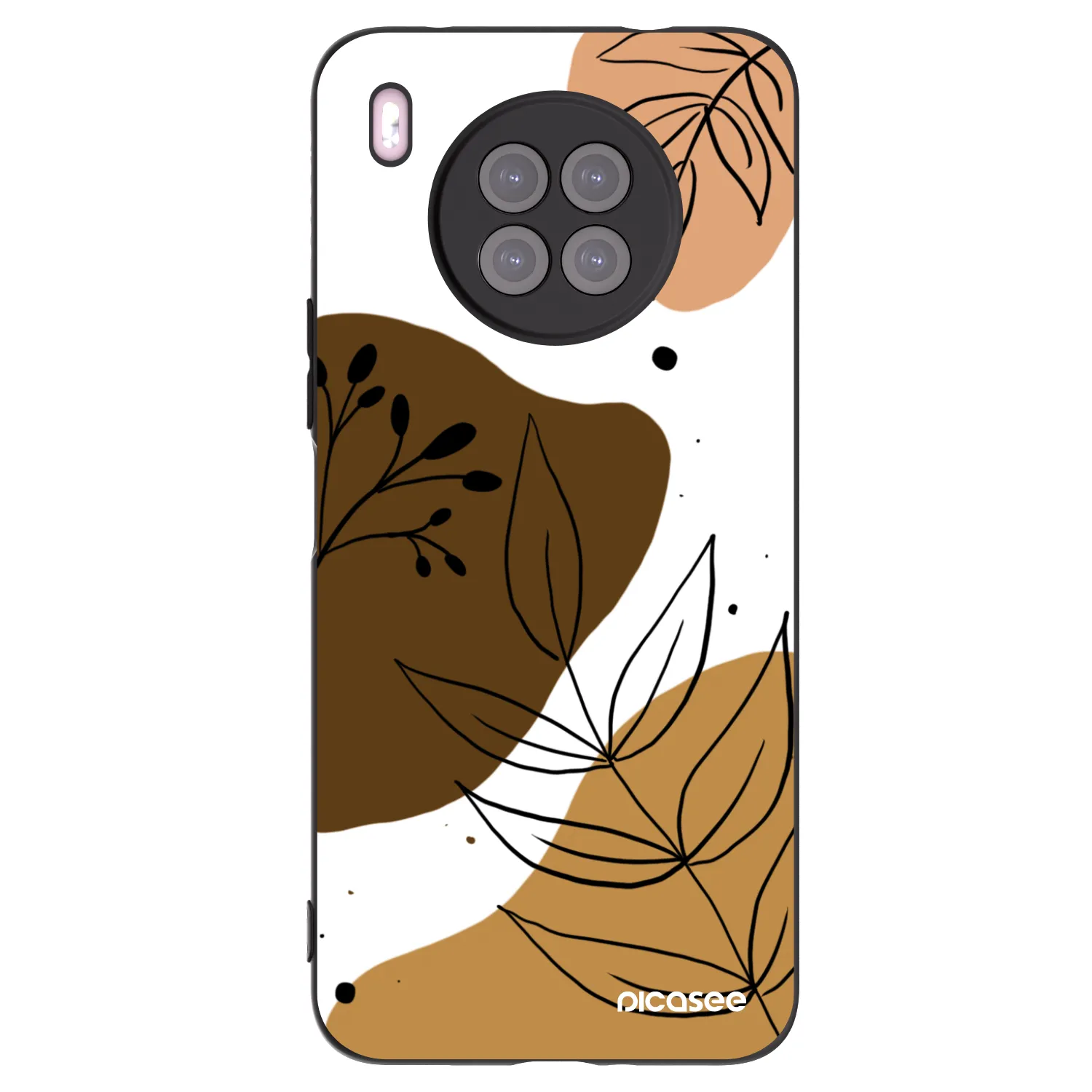 Picasee fekete szilikon tok az alábbi mobiltelefonokra Huawei Nova 8i - Boho style