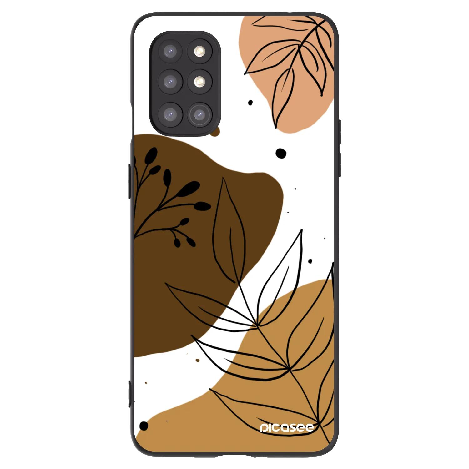 Picasee fekete szilikon tok az alábbi mobiltelefonokra OnePlus 8T - Boho style