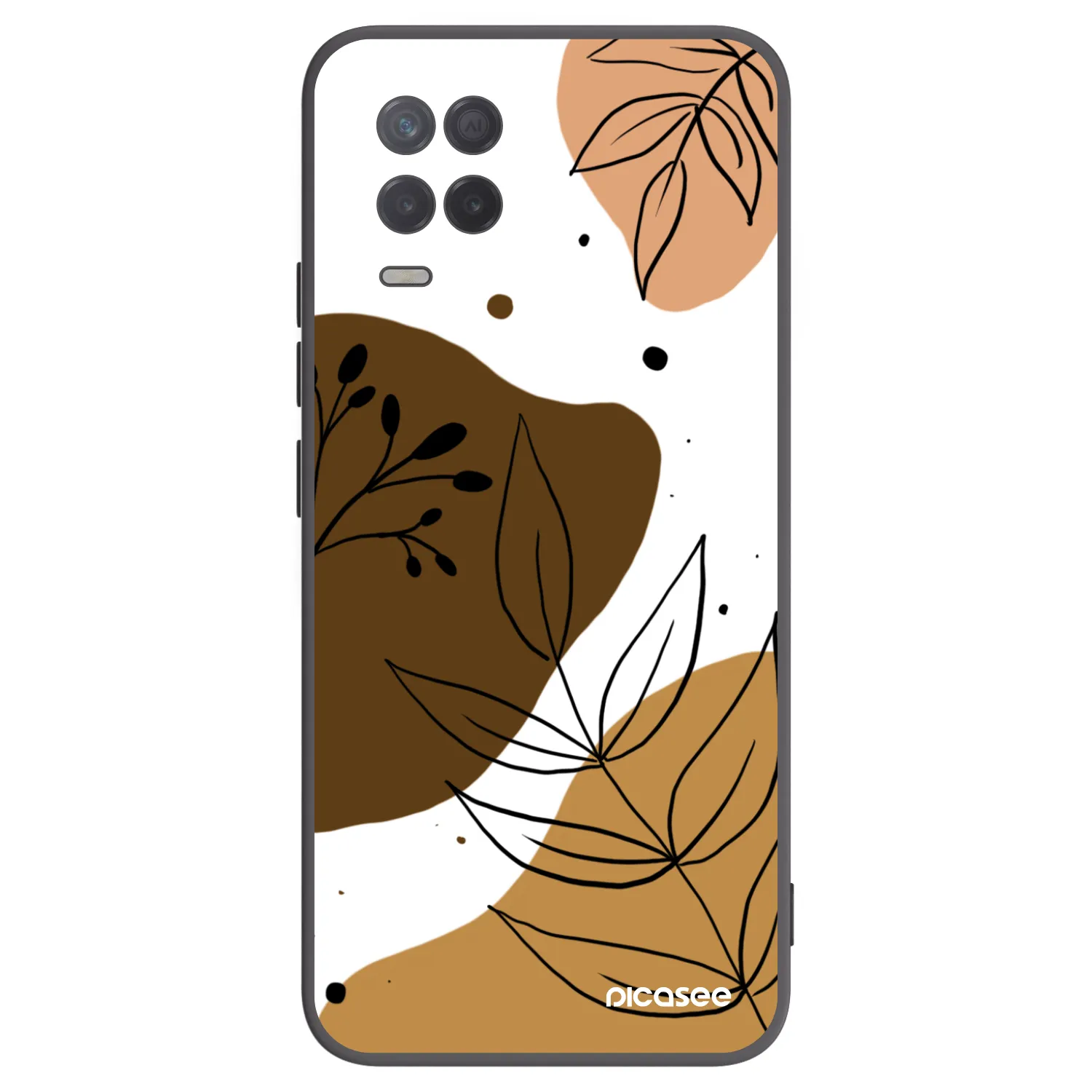 Picasee fekete szilikon tok az alábbi mobiltelefonokra Realme 8 5G - Boho style