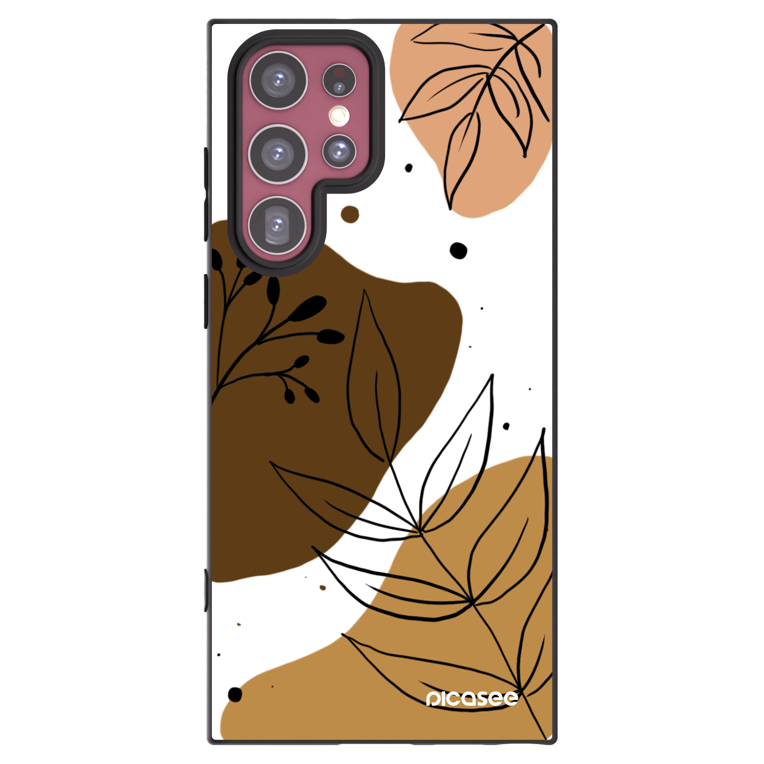 Picasee fekete szilikon tok az alábbi mobiltelefonokra Samsung Galaxy S22 Ultra 5G - Boho style