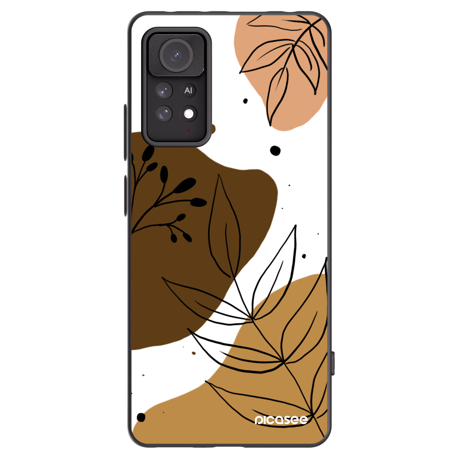 Picasee fekete szilikon tok az alábbi mobiltelefonokra Xiaomi Redmi Note 11 Pro 5G - Boho style