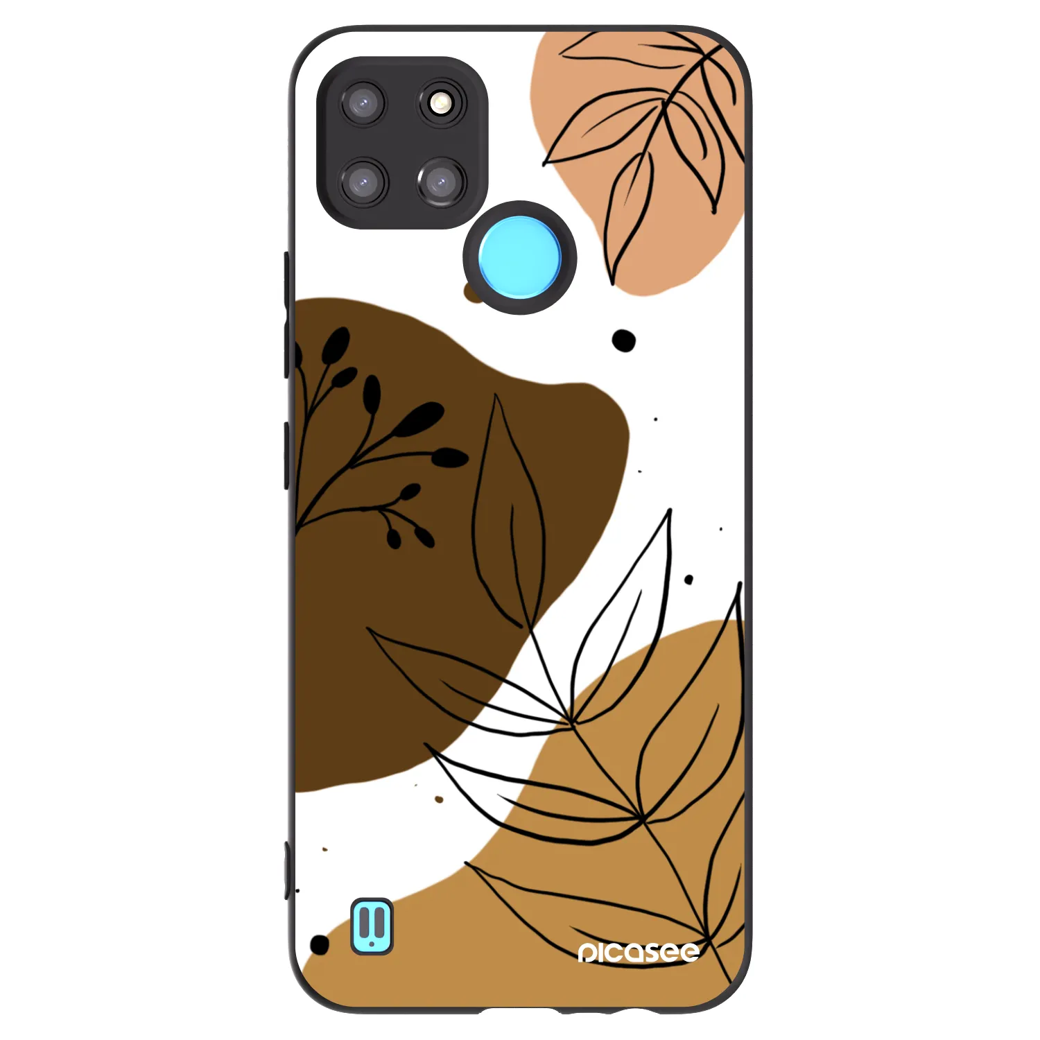 Picasee fekete szilikon tok az alábbi mobiltelefonokra Realme C21Y - Boho style