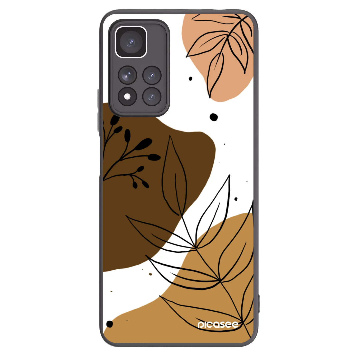 Picasee fekete szilikon tok az alábbi mobiltelefonokra Xiaomi Redmi Note 11 Pro+ 5G - Boho style