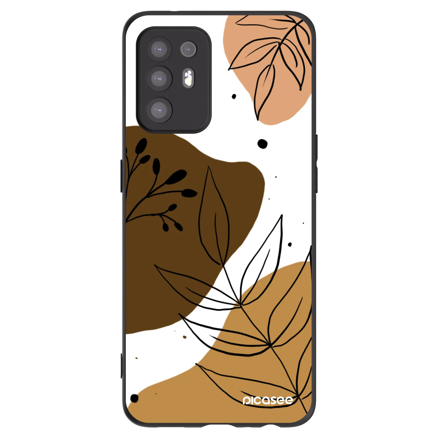 Picasee fekete szilikon tok az alábbi mobiltelefonokra OPPO A94 5G - Boho style