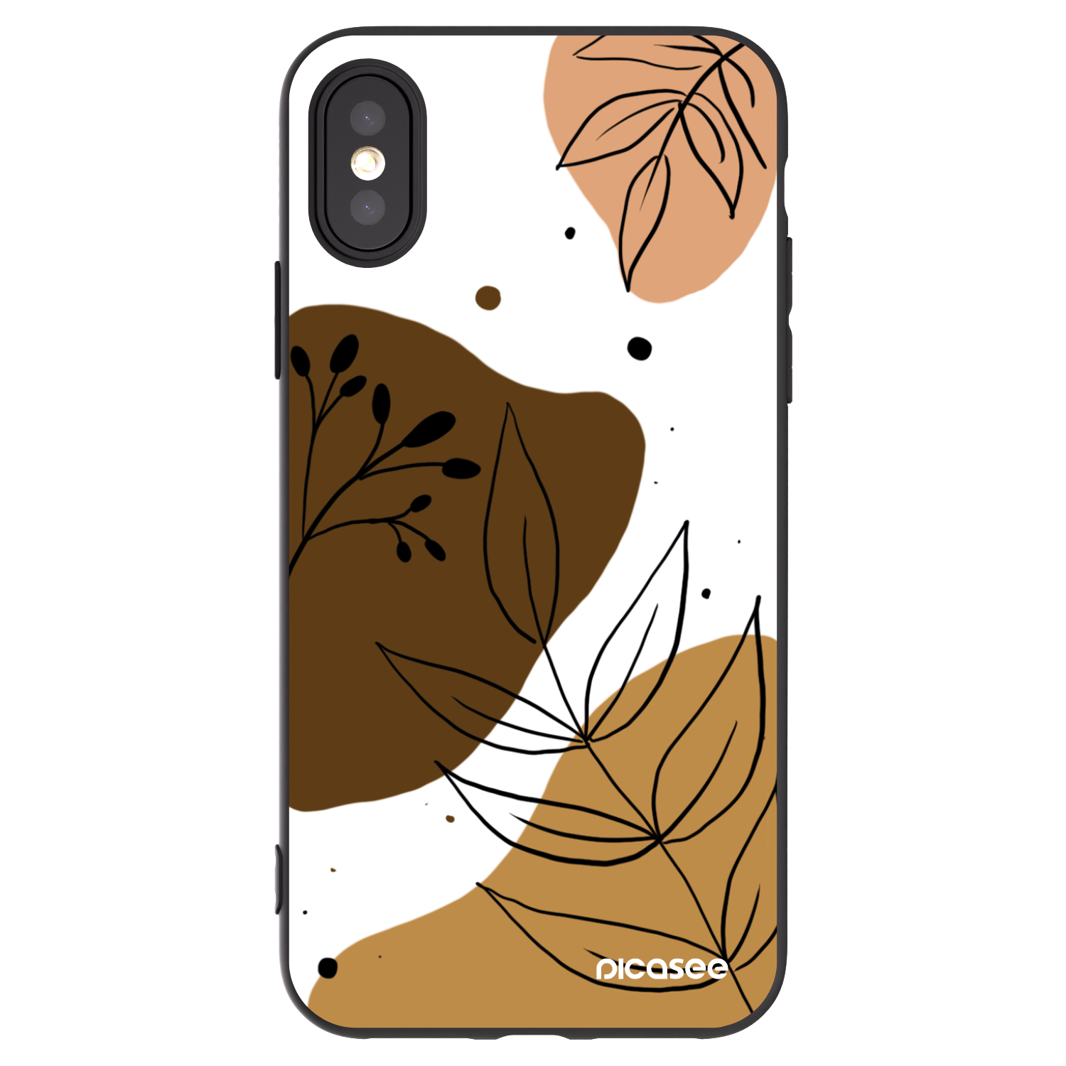 Picasee fekete szilikon tok az alábbi mobiltelefonokra Apple iPhone X/XS - Boho style