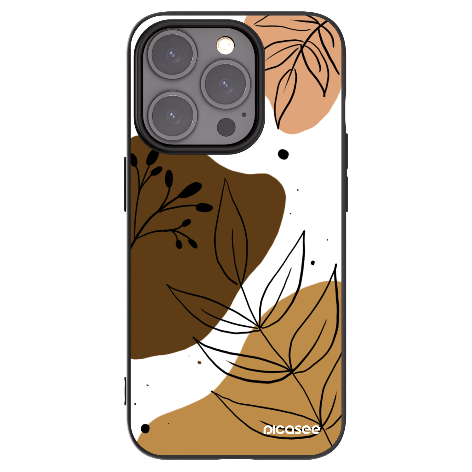 Picasee fekete szilikon tok az alábbi mobiltelefonokra Apple iPhone 15 Pro - Boho style