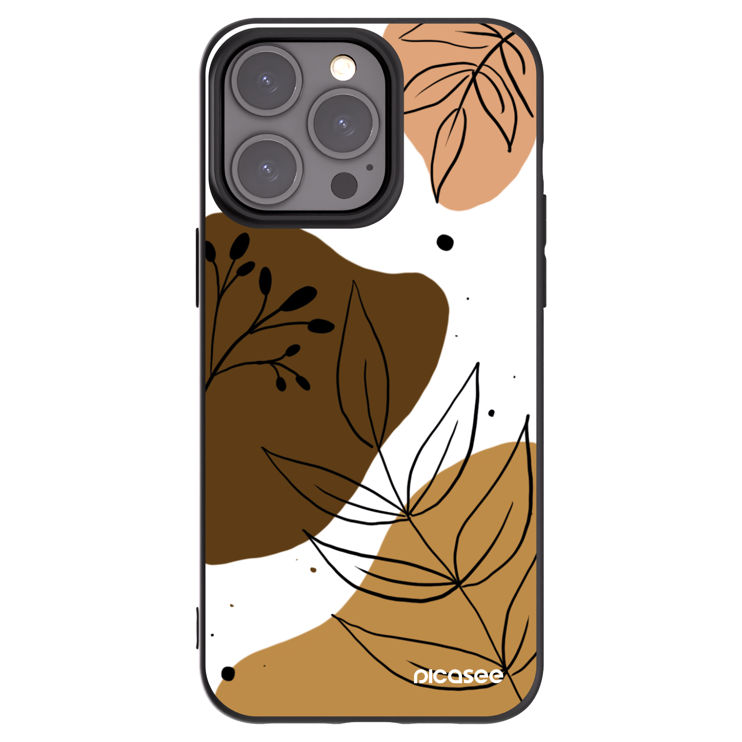 Picasee fekete szilikon tok az alábbi mobiltelefonokra Apple iPhone 15 Pro Max - Boho style