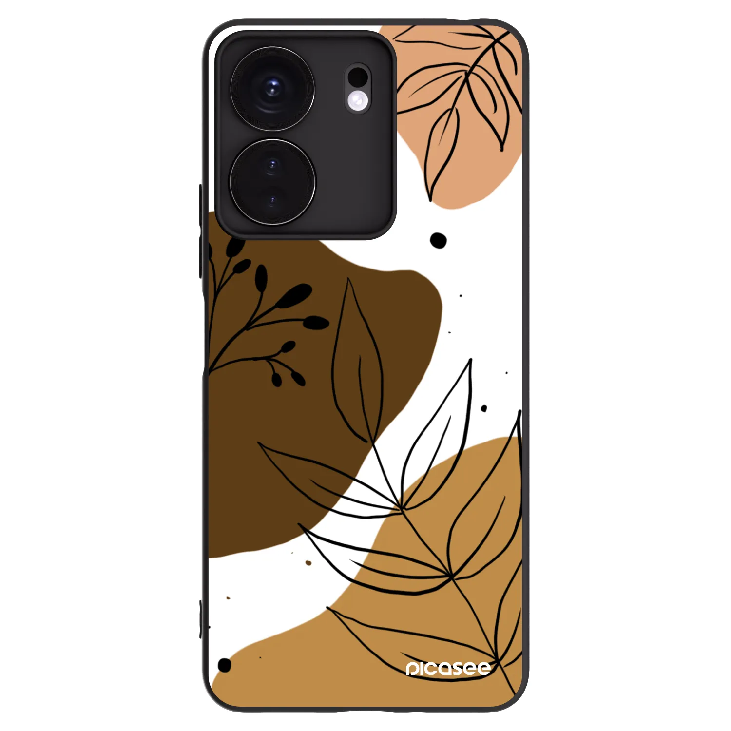 Picasee fekete szilikon tok az alábbi mobiltelefonokra Xiaomi Redmi 13C 4G - Boho style