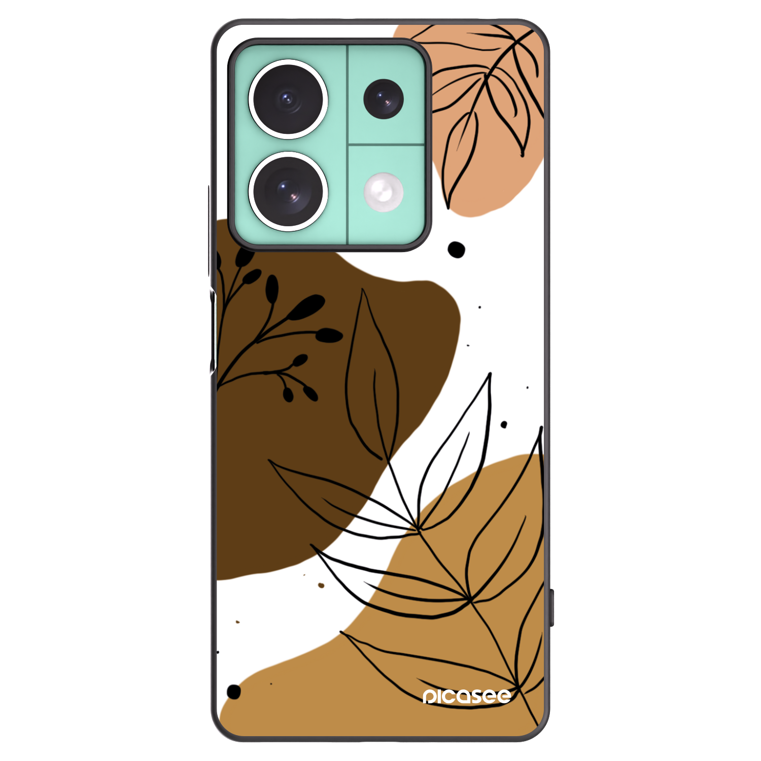 Picasee fekete szilikon tok az alábbi mobiltelefonokra Xiaomi Redmi Note 13 5G - Boho style