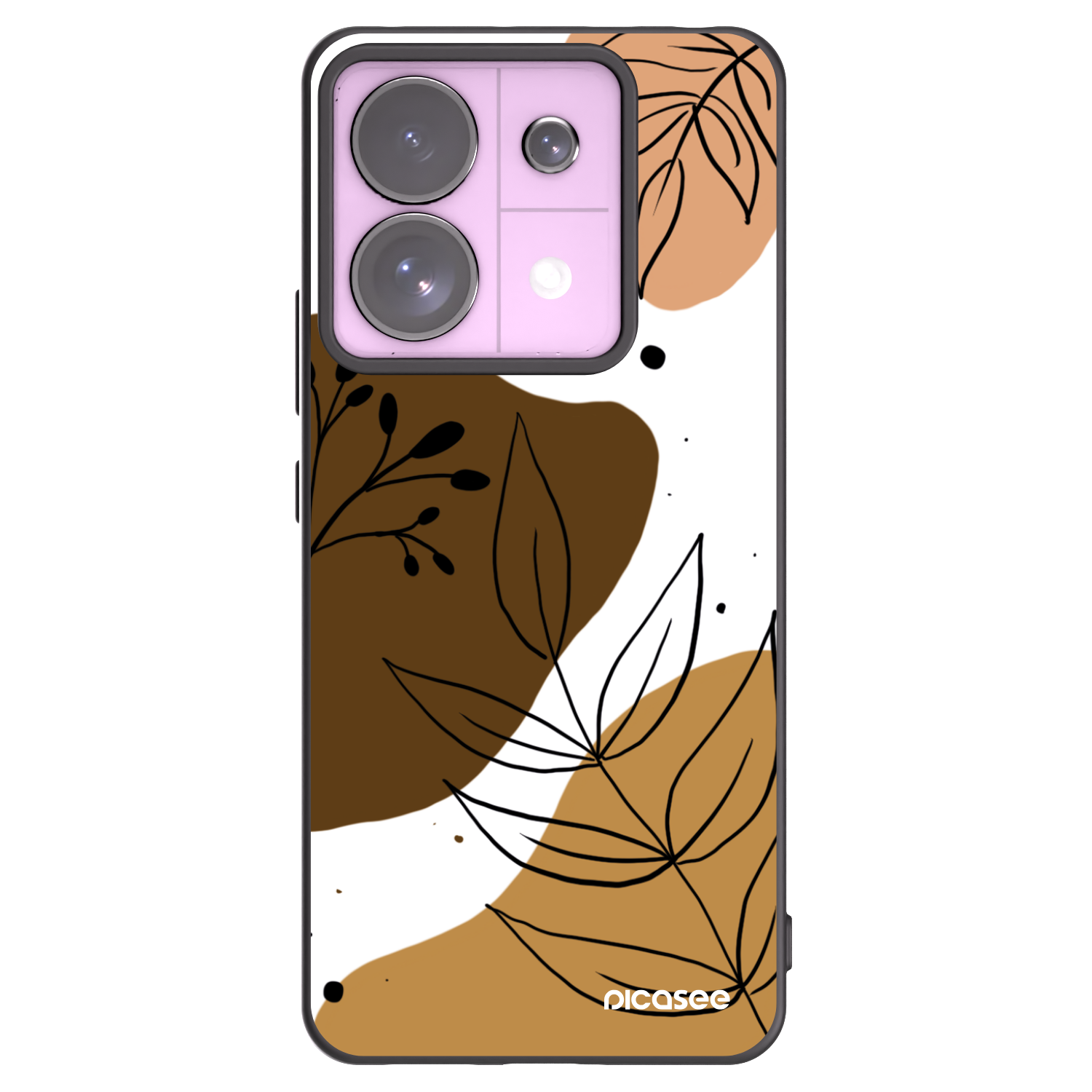 Picasee fekete szilikon tok az alábbi mobiltelefonokra Xiaomi Redmi Note 13 Pro 5G - Boho style