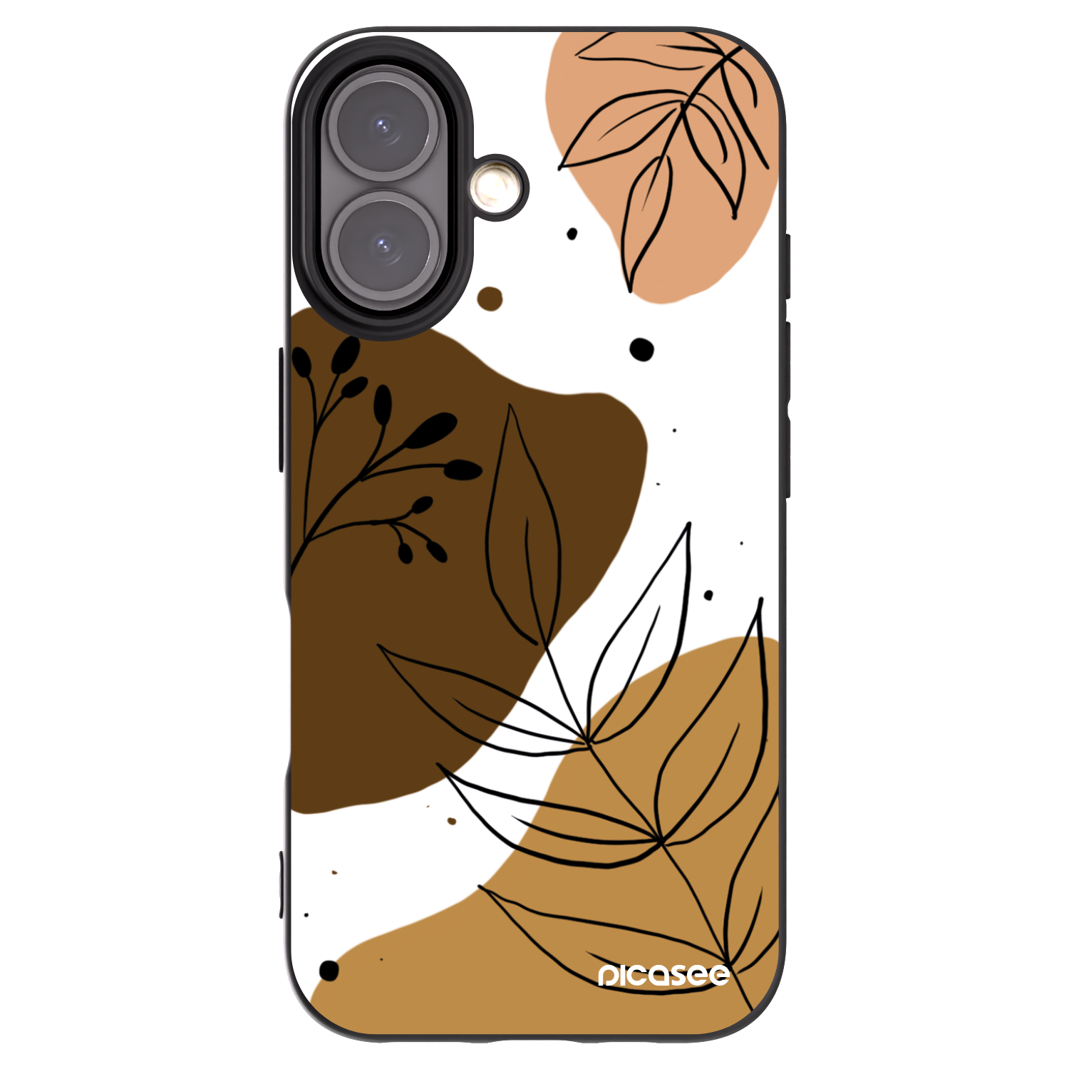 Picasee fekete szilikon tok az alábbi mobiltelefonokra Apple iPhone 16 - Boho style