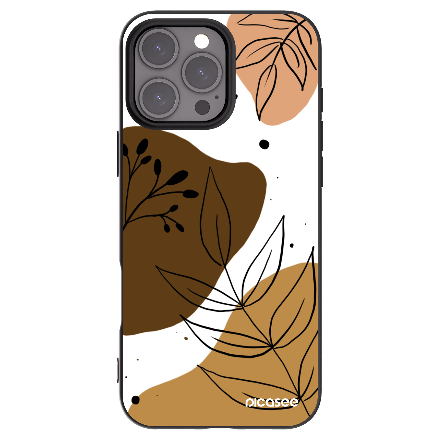 Picasee fekete szilikon tok az alábbi mobiltelefonokra Apple iPhone 16 Pro Max - Boho style