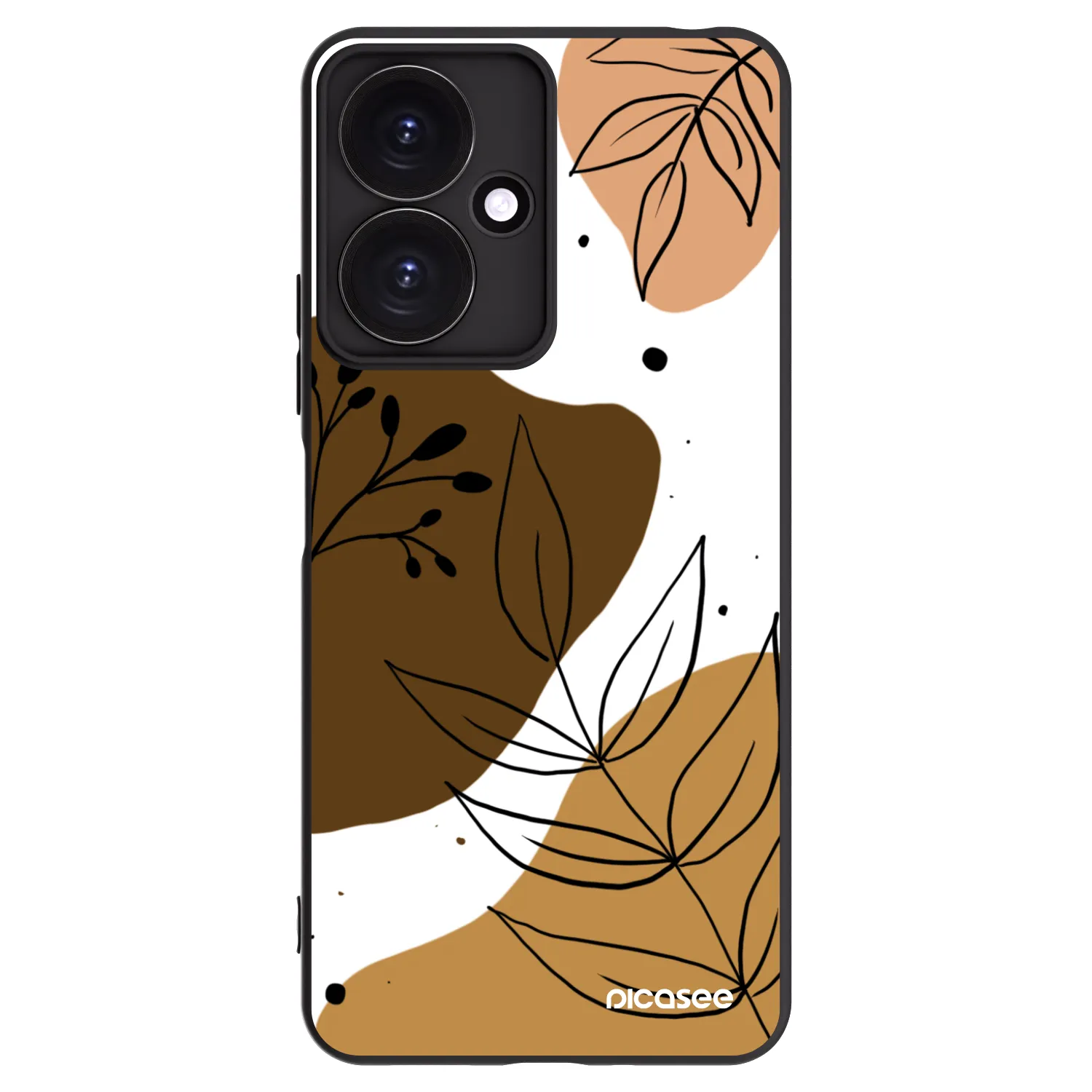 Picasee fekete szilikon tok az alábbi mobiltelefonokra Xiaomi Redmi 13C 5G - Boho style